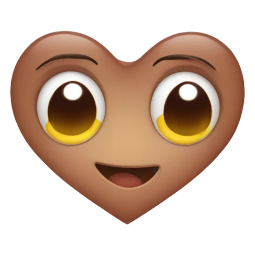 heart with kawaii eyes sticker