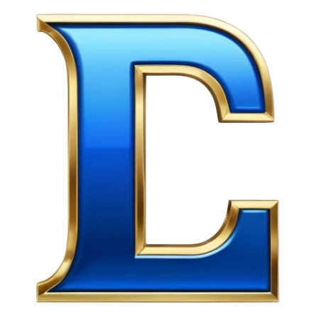 Bold Black-Blue-White-Gold Font Letter “Ii” sticker