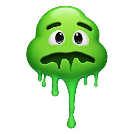 The word "YES" written in green slime. sticker