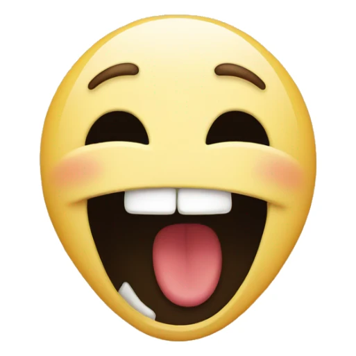 Emoji covering mouth laughing sticker