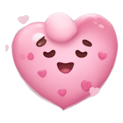 kawaii cute heart emoji sticker