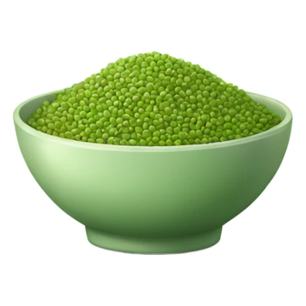 Bowl with green buckwheat sticker