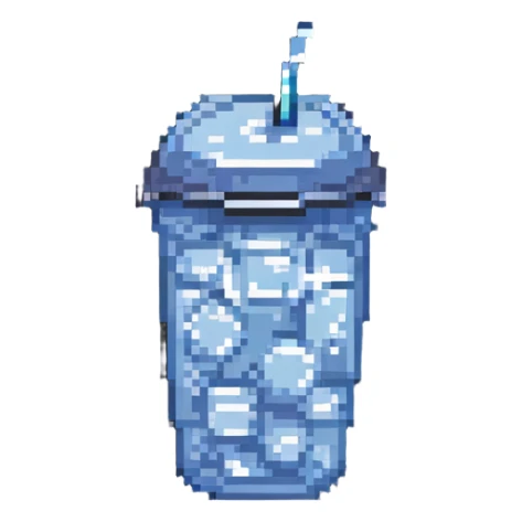 soda cup with ice and lid sticker