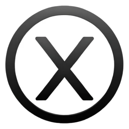 Un cercle avec un x au milieu  sticker