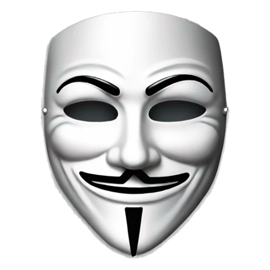 Guy fawkes mask with hood sticker