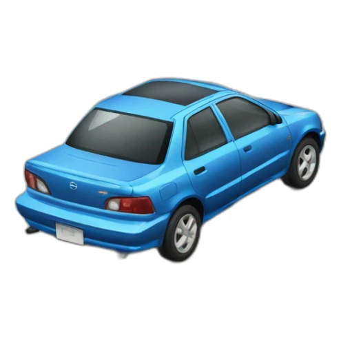 Car Mazda 323 BG in the japanese city sticker