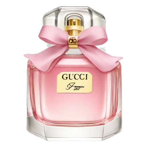 perfume Gucci Flora  Gorgeous Gardenia with bow sticker