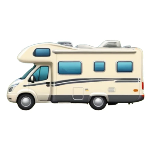 Class A motorhome. Out the motorhom at a camp site  sticker