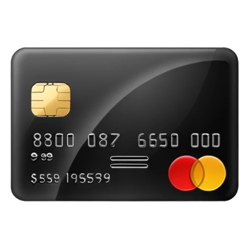 black credit card, no text sticker