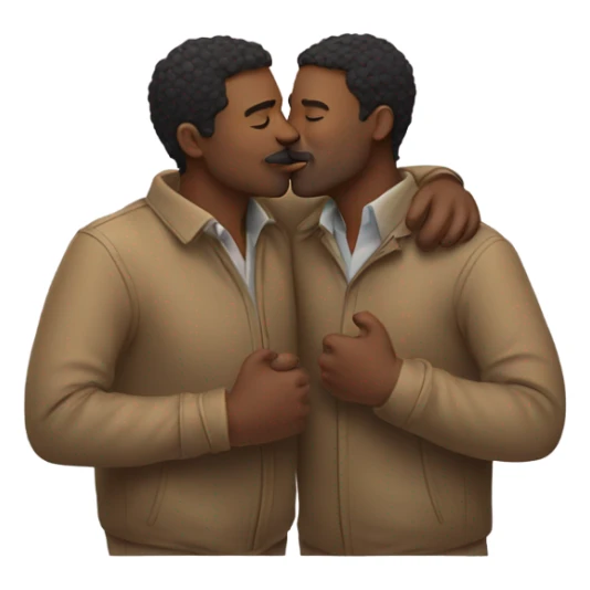 man and man kissing sticker