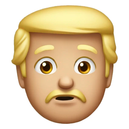 Trump with fingers on lips sticker