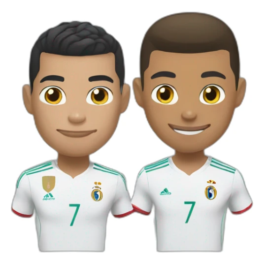 Cristiano Ronaldo with Kylian Mbappé sticker