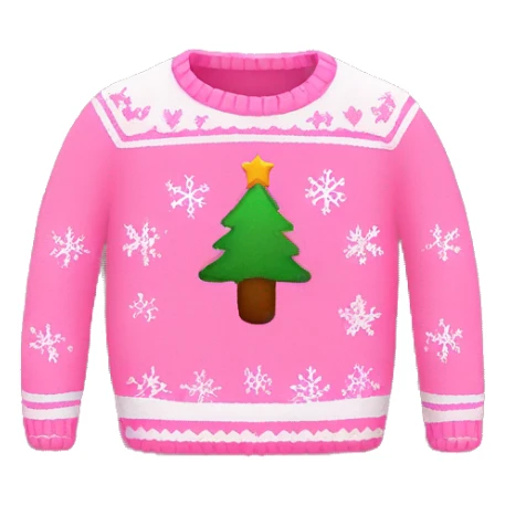 Pink Christmas sweater sticker