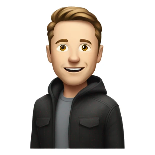 Ilon Musk runs to the right sticker