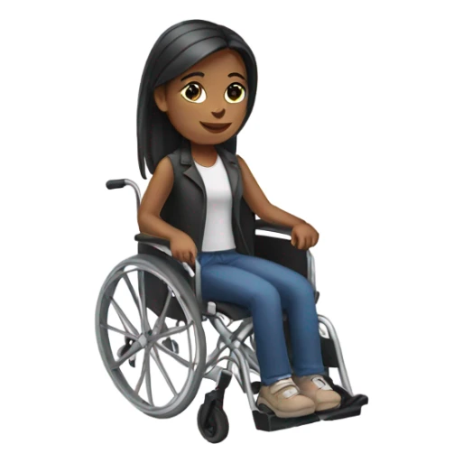 Girl in wheelchair  sticker