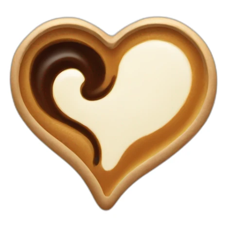 Heart of coffee sticker