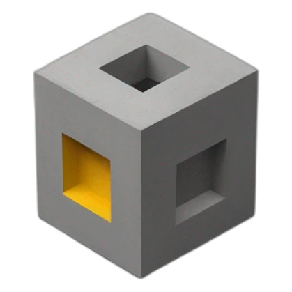 isometric cube teacher with student woodshop metalshop people teaching tools simple brutalist industrial makerspace concrete close up  sticker