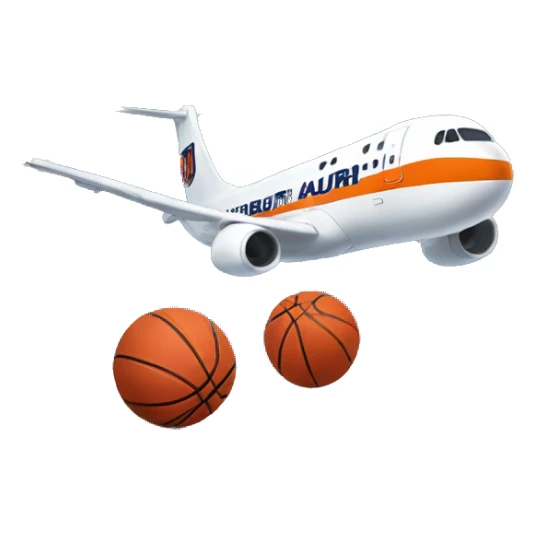 Auburn basketball on plane sticker
