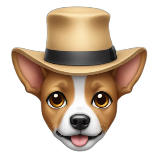 dog with hat and the dog is wearing makeup  sticker