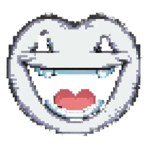 smiling face with big teeth and wide grin, happy expression sticker