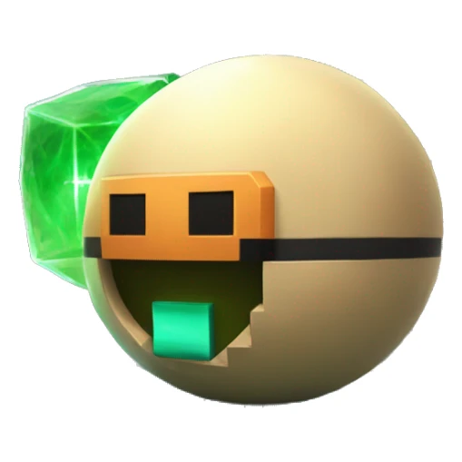 minecraft alien with bowling ball phone inside of pokemon center shield sticker