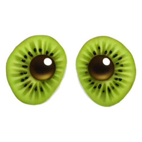 Fruit kiwi face of cat sticker