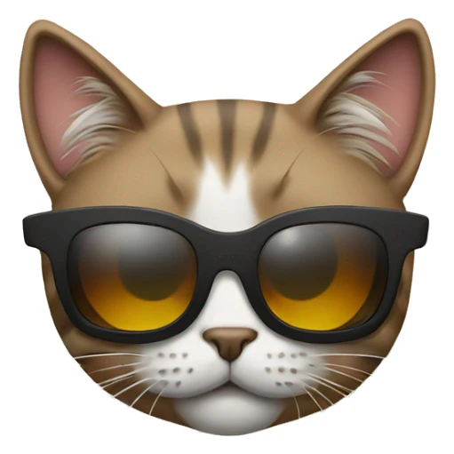 Cat with sunglasses sticker
