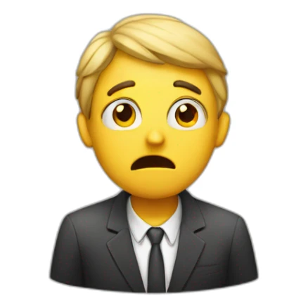 Man is afraid of the word exam sticker