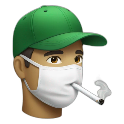 Lacoste smoking friends with white lacoste mask sticker