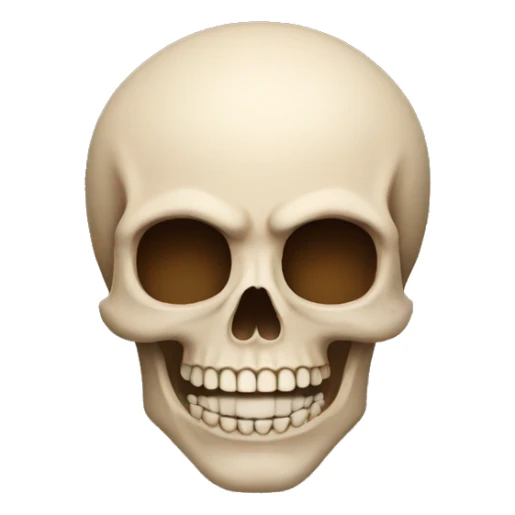 create an emoji with a skull and make him smirk sticker