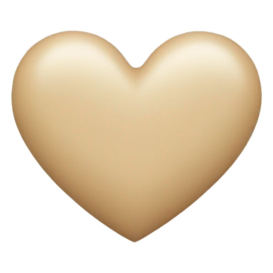 Beige heart sticker