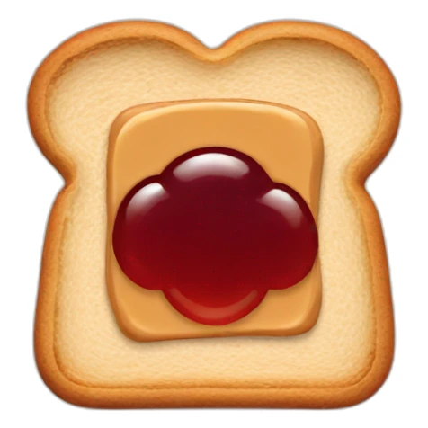 A toast with peanut butter and jam sticker