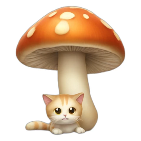 Mushroom cat sticker