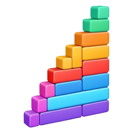 Multiple little bars merging into one big bar of survey. sticker