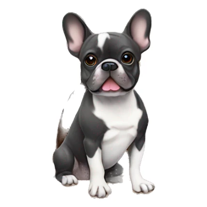 Merle French bulldog in gingerbread house sticker