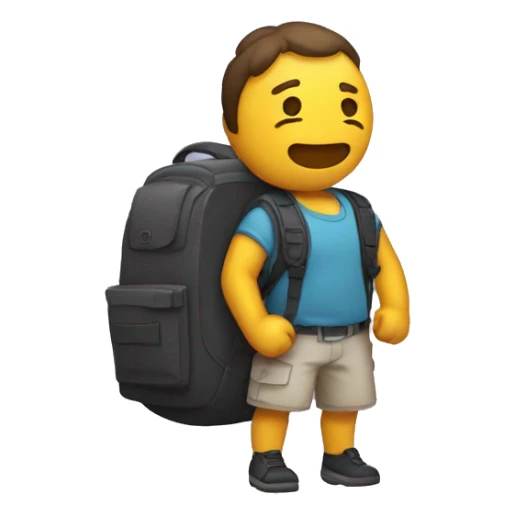 ladron con un saco en su espalda de noche sticker