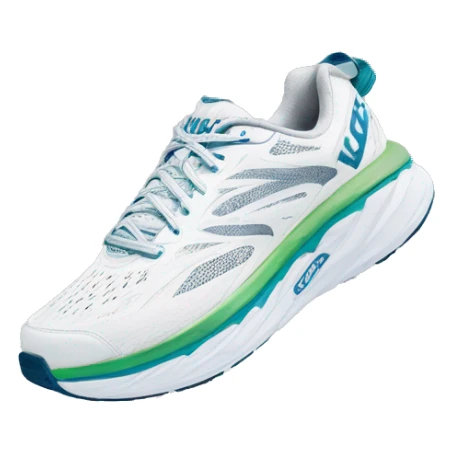 Hoka one one white pair of sneakers  sticker