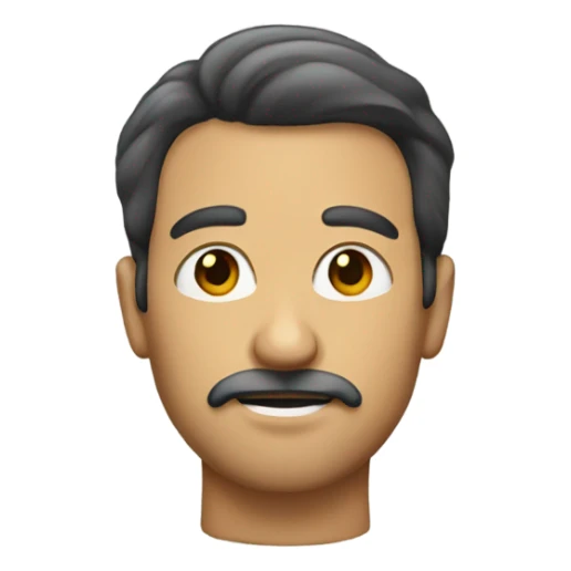 white male portrait with facial hair  sticker