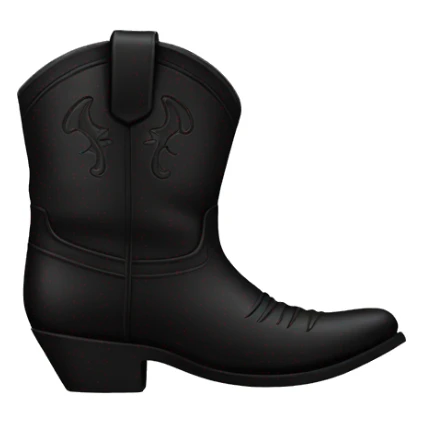 pair of black cowboy boots sticker