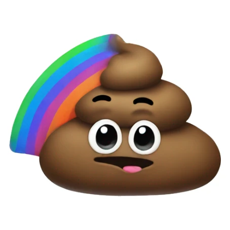 rainbow poop sticker