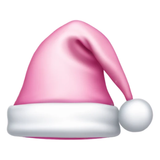 Light pink Santa hat with sparkly snowflakes  sticker