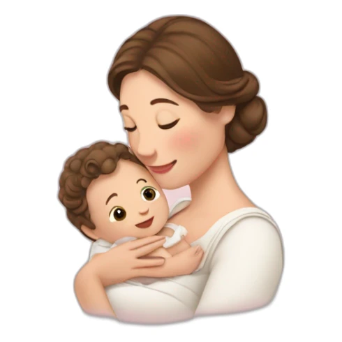Femme française et son bébé sticker
