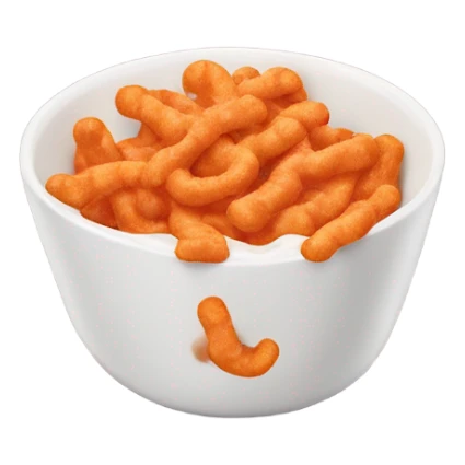 Cheetos in milk in a bowl sticker