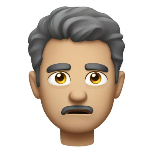 Man who is tired and angry sticker