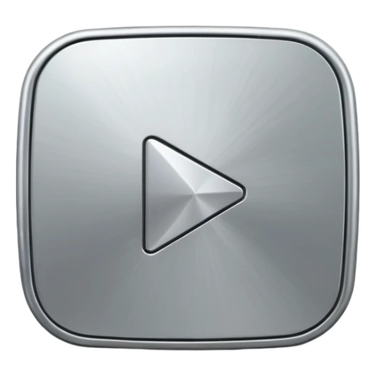 silver youtube play button sticker