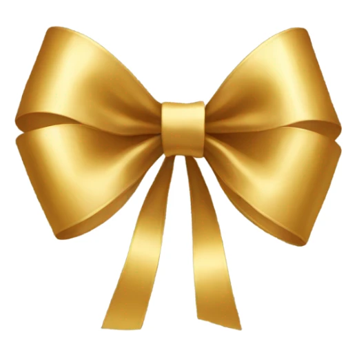 Gold coloured bow sticker