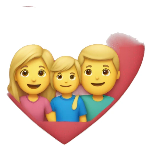 postcard with heart for parents  sticker