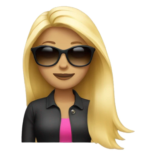 Blond woman with sunglasses  sticker