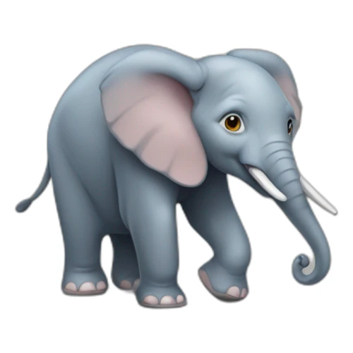 Un éléphant sur une souris sticker