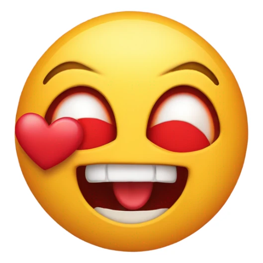 Salivating heart eyes emoji face sticker